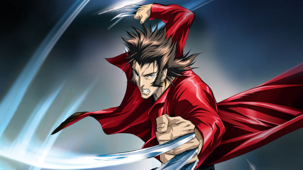 wolverine's iconic pose in the anime