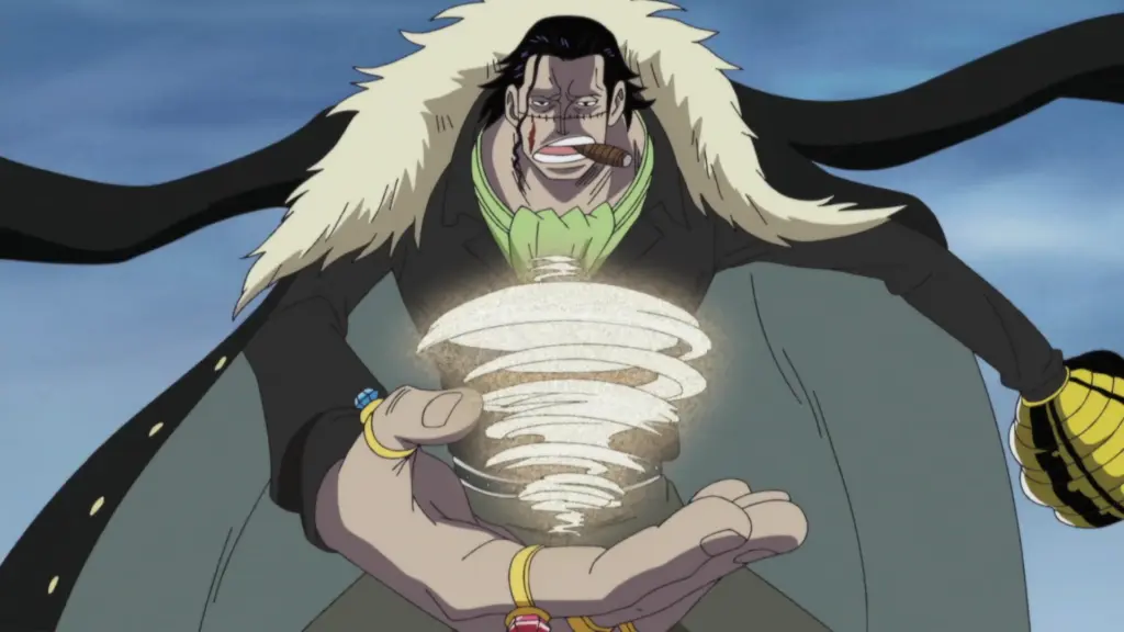 Crocodile using his powers