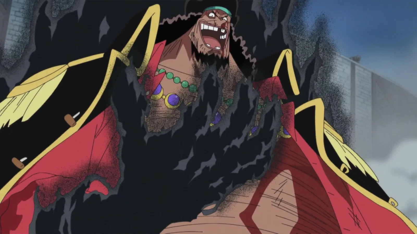Blackbeard using yami yami no mi