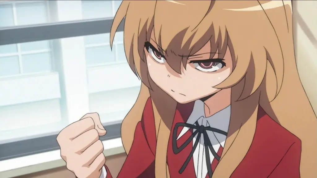 Taiga about to throw a punch