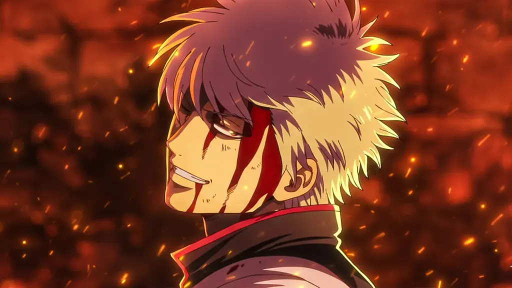 a still from Gintama Yoshiwara in Flames anime movie
