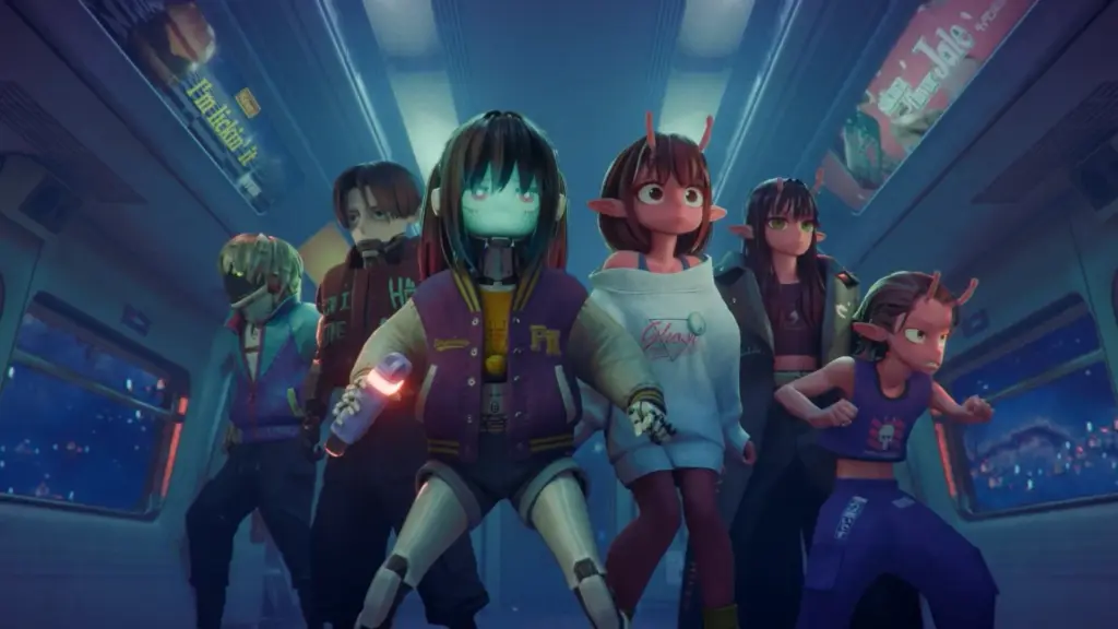 the main cast in Milky☆Subway The Galactic Limited Express Movie