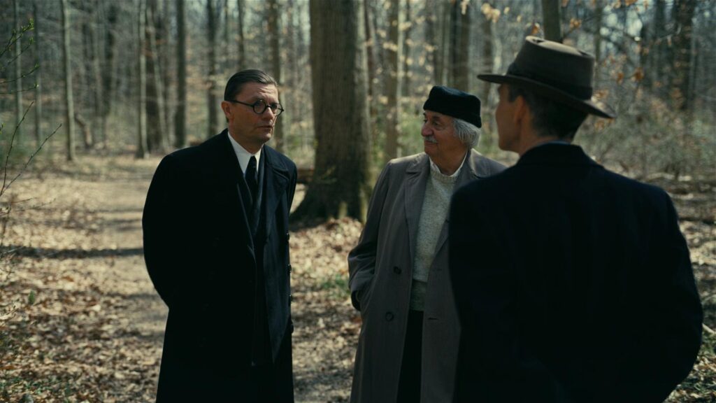 James Urbanaik with Einstein and Oppenheimer