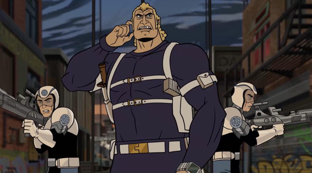 Brock Samson with his soldiers