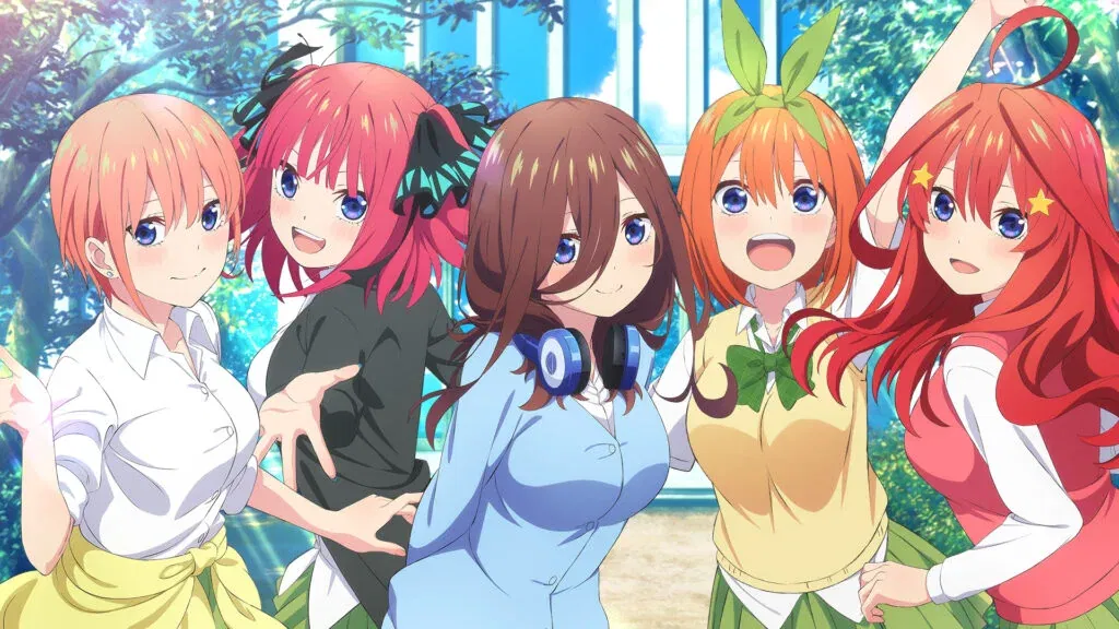 10 Greatest Harem Anime of All Time, Ranked 7 the quintuplet from The Quintessential Quintuplets
