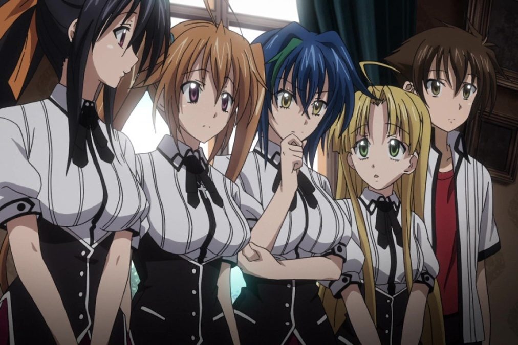 10 Greatest Harem Anime of All Time, Ranked 10 the mc and the other girls from High School DxD