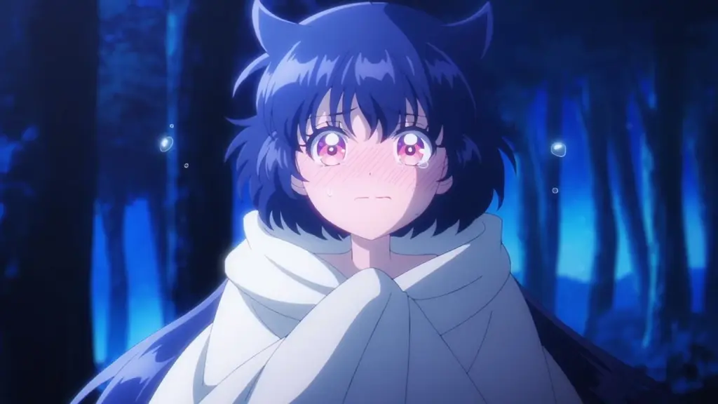 kuroe wraps the blanket around her at night
