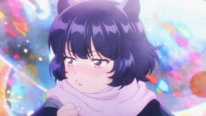 kuroe looks flustered in the anime