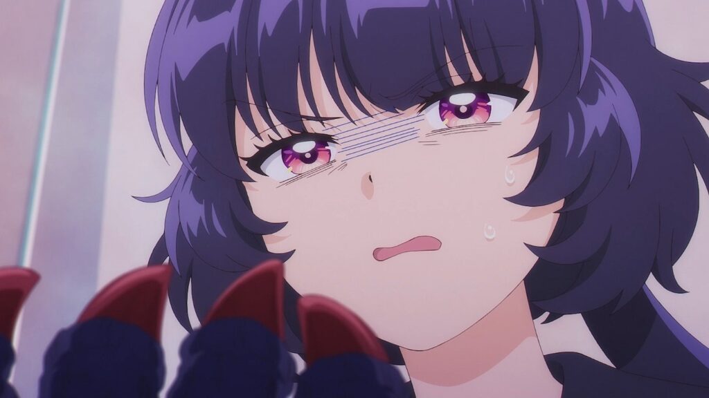 kuroe looks disgusted at her own paws