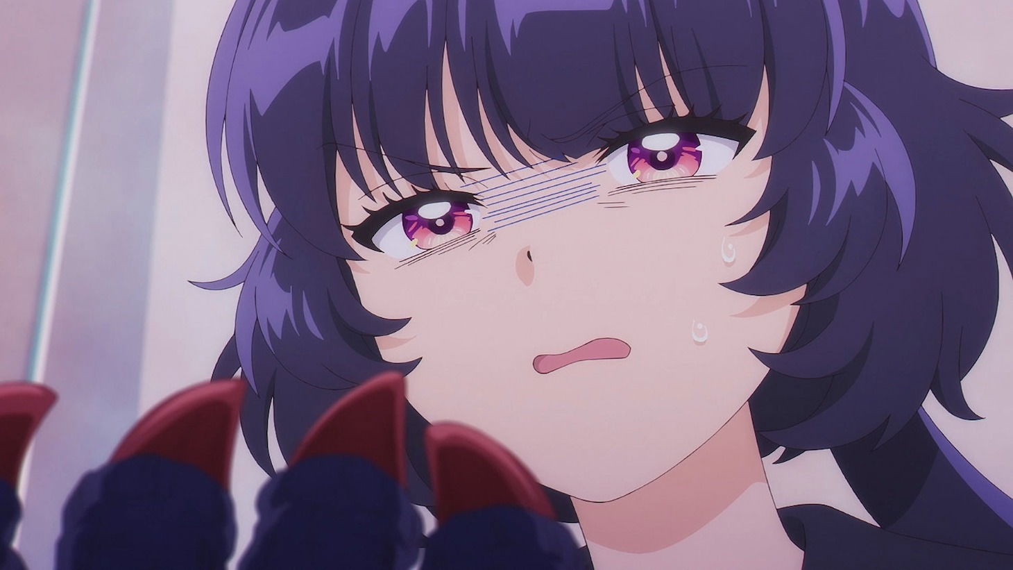 kuroe looks disgusted at her own paws
