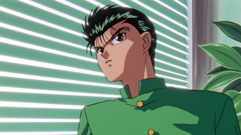 Yu Yu Hakusho: Ghost Files Watch Order - Every Saga, Movie, and OVA Explained 6 Yuusuke with his tilted head