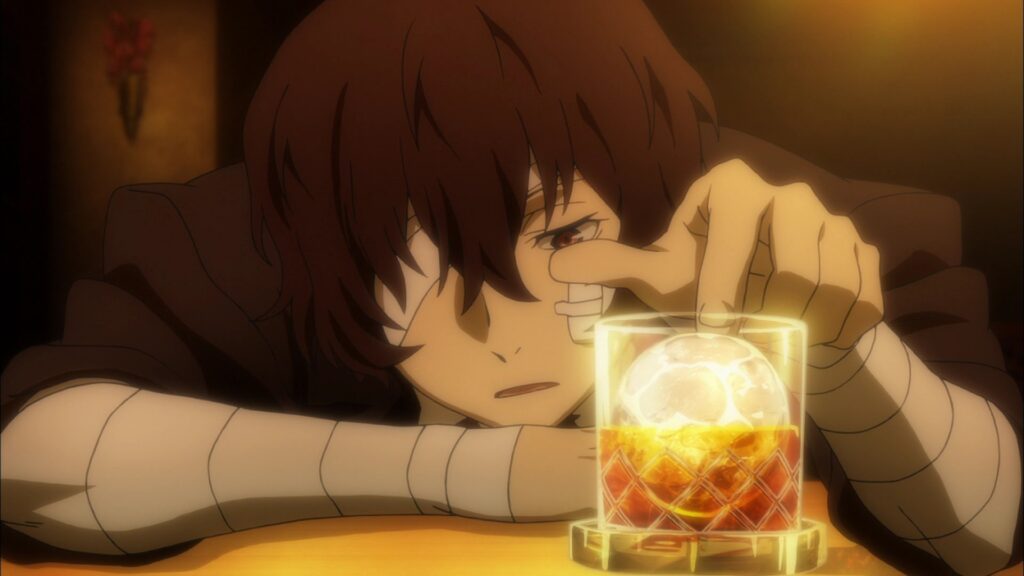 Dazai drinking